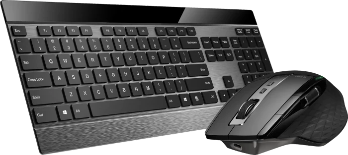 Rapoo 9900M Multi-mode Wireless Desktop Combo schwarz, USB/Bluetooth, DE