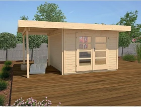 Weka 126 A 442x301cm Gartenhaus natur
