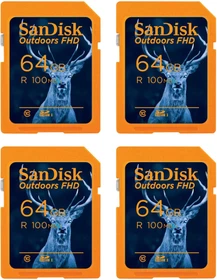 SanDisk Outdoors FHD R100 64GB, UHS-I U1, Class 10, 4er-Pack