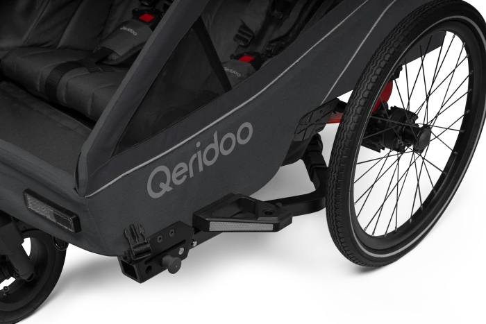 Qeridoo Kidgoo 2 Lite Fahrradanhänger steel grey (Modell 2026)