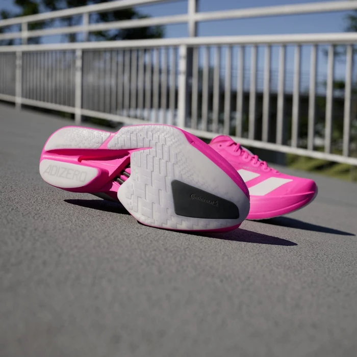 adidas Adizero Adios Pro 4 shock pink/zero metalic/aurora plum (Damen)