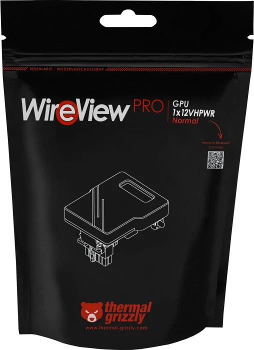 Thermal Grizzly WireView Pro GPU Normal, 180°, 12VHPWR, Sense-Pins an der Oberseite