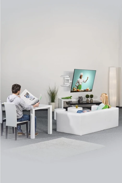 Hama TV-Wandhalterung Fullmotion, 3 Sterne weiß