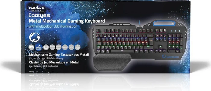 Nedis Coatyss Mechanische Gaming Tastatur, LEDs RGB, Gaote Outemu BLUE, USB, ND