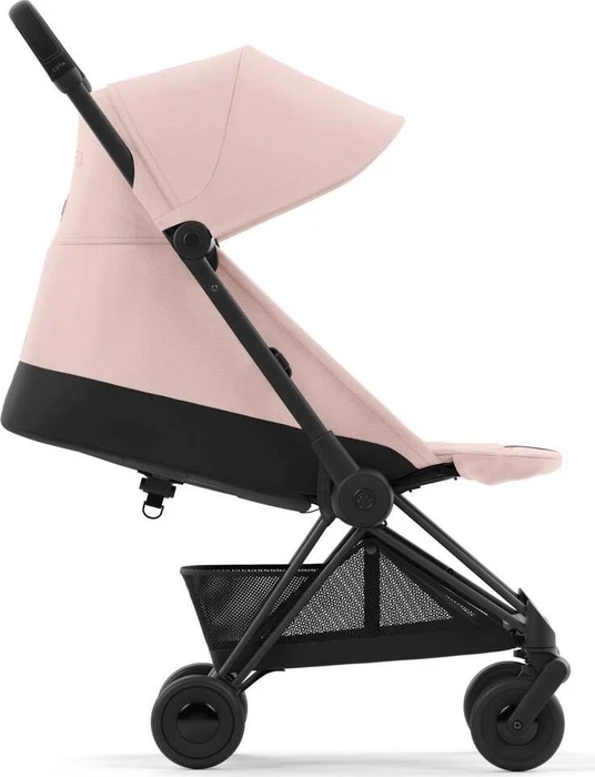 Cybex Coya Matte Black Frame peach pink