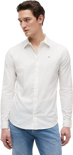 Tommy Hilfiger Slim Fit Popeline Hemd langarm classic white (Herren)