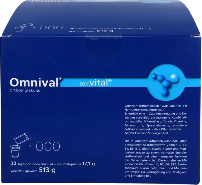 Omnival vital Granulat Beutel + Kapseln, 120 Stück (30x Granulat Beutel + 90x Kapsel)