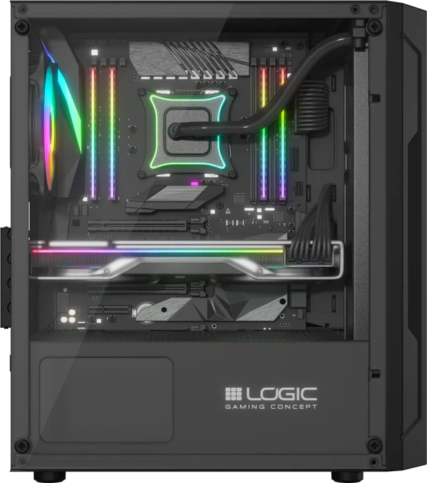 Logic Concept Aramis ARGB Mini Black, Glasfenster