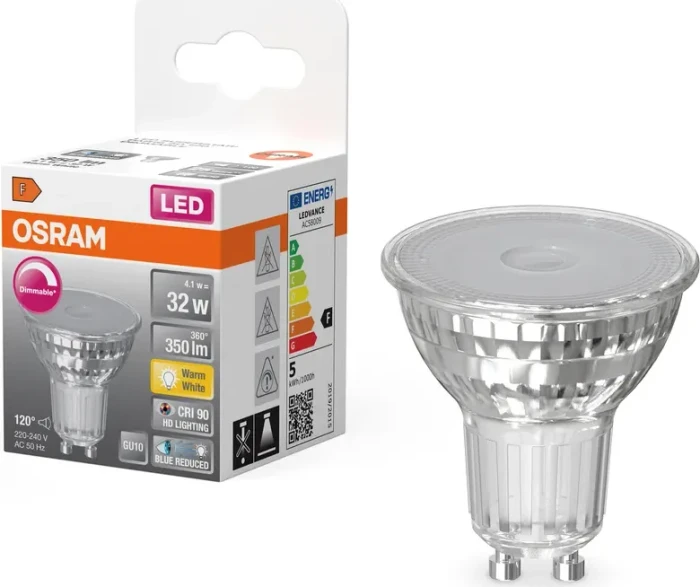 Osram Ledvance LED Superstar Plus PAR16 50 120° DIM 4.1W/927 GU10