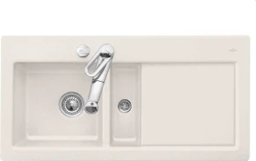 Villeroy & Boch Subway 60 Einbau Becken links mit Ablauffernbedienung crema