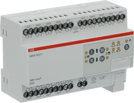 ABB SAH/S16.6.7.1 Schalt-/Jalousieaktor 16-fach, 230V, 6A, 8TE REG, Schaltaktor