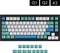 Keychron Q1/Q2/K2 OEM Dye-Sub Keycap-Set Iceberg, Kunststoff (PBT), Iceberg, blau/türkis/weiß, 97 Tasten (83+14), ANSI-US Vorschaubild