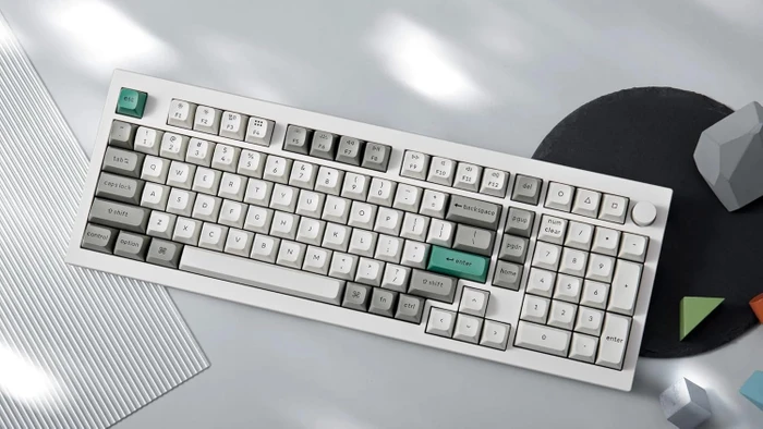 Keychron Q5 Max, Shell White, 96%, LEDs RGB, hot-swap, Gateron Jupiter BANANA, USB/Bluetooth, US