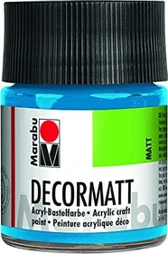 Marabu Decormatt Acryl Acrylfarbe, azurblau, 50ml