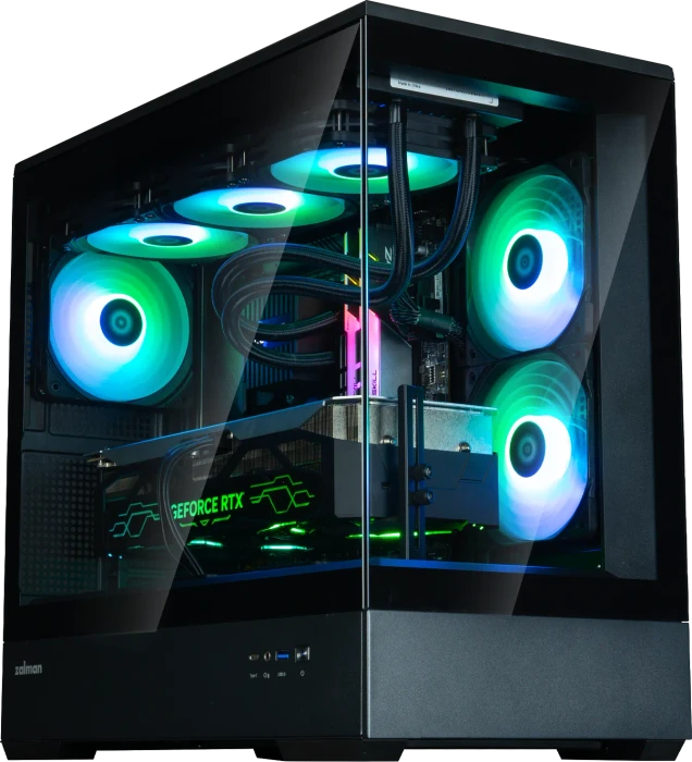 Zalman P30 [V2] Black, schwarz, Glasfenster