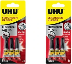 UHU Minis Sekundenkleber, 3g (3x 1g)