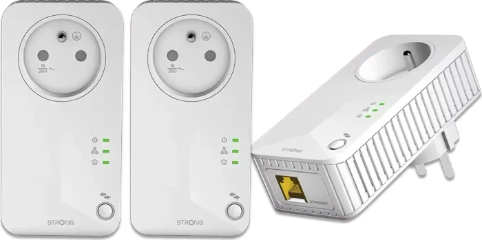 Strong Powerline 600 Triple Pack, FR, V2, HomePlug AV, RJ-45, 3er-Pack