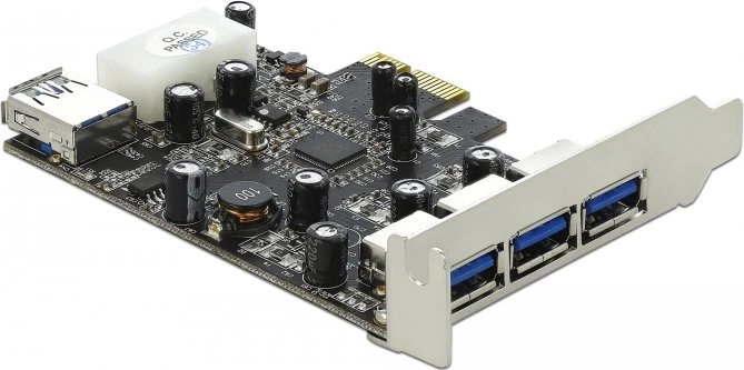 DeLOCK 4x USB-A 3.0, PCIe 2.0 x1
