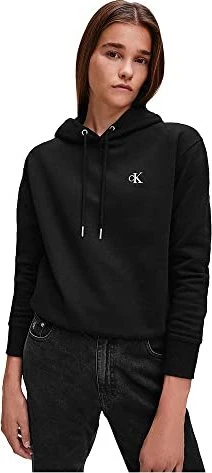 Calvin Klein Fleece Baumwoll-Mix Hoodie schwarz (Damen)