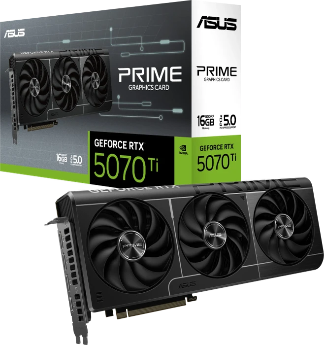 ASUS Prime GeForce RTX 5070 Ti, PRIME-RTX5070TI-16G, 16GB GDDR7, HDMI, 3x DP