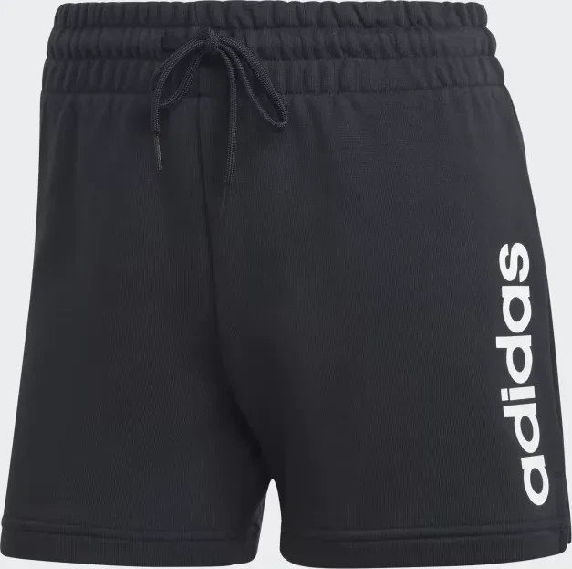 adidas Essential Linear French Terry Shorts Trainingshose kurz schwarz/weiß (Damen)