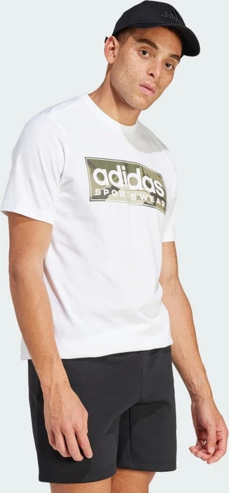 adidas Camo Linear Graphic T-Shirt kurzarm weiß (Herren)