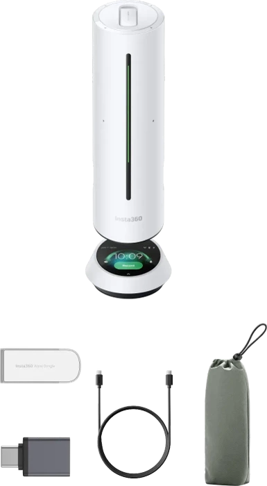 Insta360 Wave Konferenzlautsprecher mit KI-Aufnahme arctic white