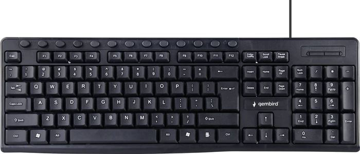 Gembird Multimedia Keyboard, schwarz, USB, US