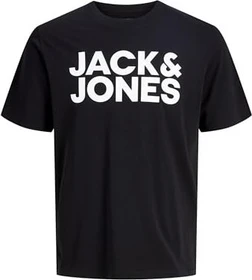 Jack & Jones Logo T-Shirt kurzarm white/large print (Herren)