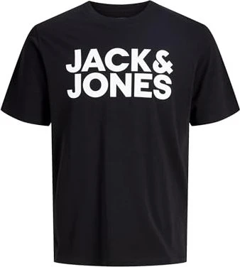 Jack & Jones Logo T-Shirt kurzarm white/large print (Herren)