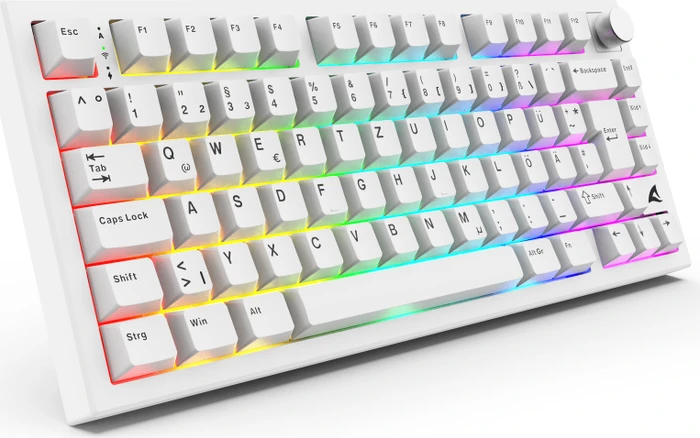 Sharkoon Skiller SGK55W, weiß, LEDs RGB, hot-swap, Sharkoon Linear, USB, DE