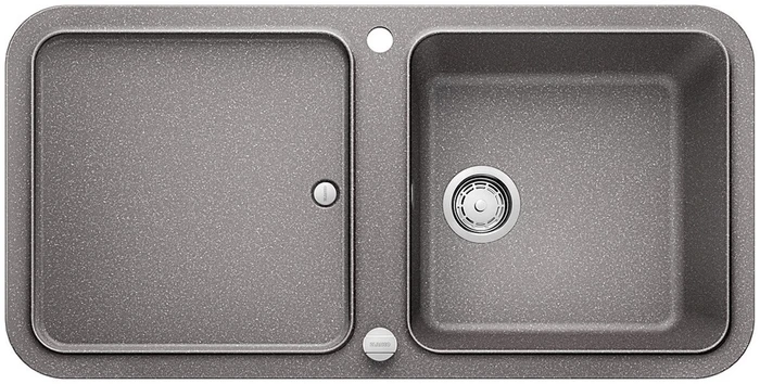 Blanco Yova XL 6 S Einbau Becken reversibel mit Ablauffernbedienung alumetallic