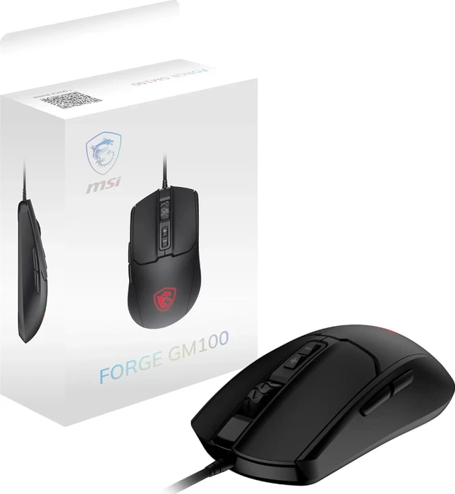MSI Forge GM100 Gaming Mouse schwarz, USB