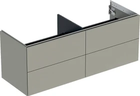 Geberit ONE Unterschrank für Aufsatzwaschtisch, mit vier Schubladen, 135cm, greige/lackiert matt