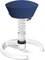 Aeris Swopper Air New Edition Bürohocker mit Gleitern, Feder Standard, Gestell Alu weiß, Bezug Mesh-Gewebe blau Vorschaubild
