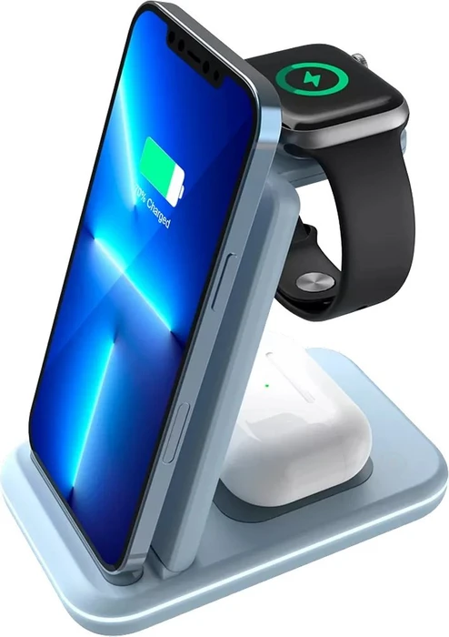 Canyon 3-in-1 Wireless Charging Station WS-304 blau