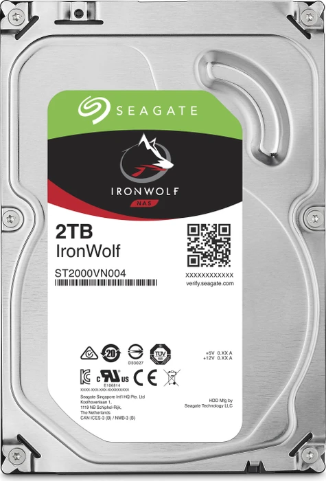 Seagate IronWolf NAS HDD +Rescue 2TB, 24/7, 512e / 3.5" / SATA 6Gb/s