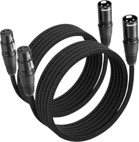 Sonicake Mikrofonkabel XLR male auf XLR female, 2er Pack 3.0m