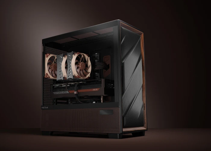 Antec Flux Pro Noctua Edition, schwarz/braun, Glasfenster