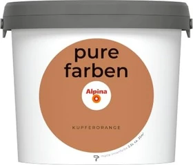 Alpina Farben Pure Farben Wandfarbe innen kupferorange, 2.5l
