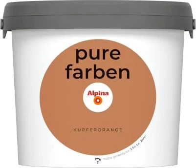 Alpina Farben Pure Farben Wandfarbe innen kupferorange, 2.5l