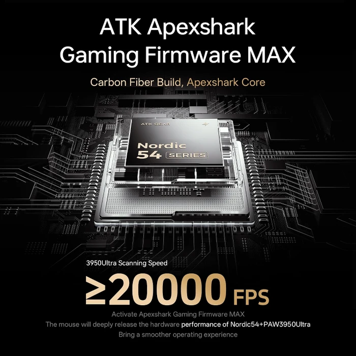 ATK Blazing Sky Ghost Extreme 8K Hollow Carbon Fiber Wireless, silber, USB