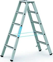 Zarges Saferstep B Alu gebördelt 2-tlg. Stehleiter, 2x 5 Stufen