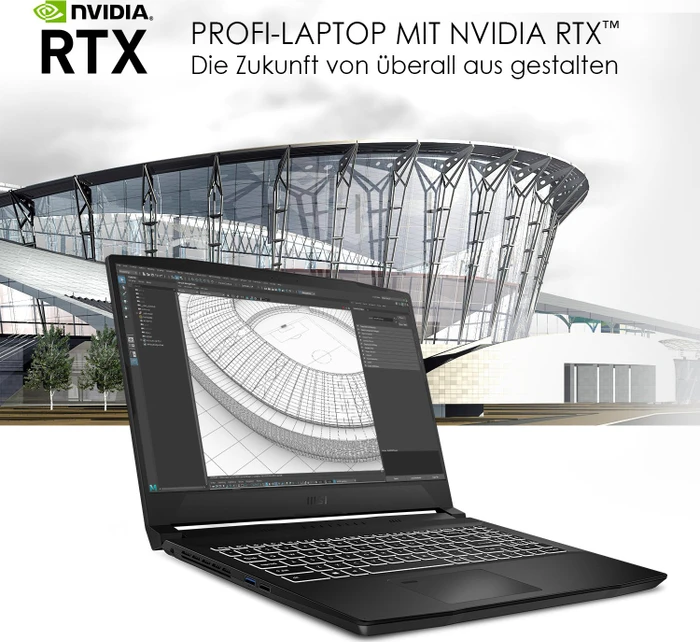 MSI WF66 Mobile Workstation 11UJ-416, Space Grey, Core i7-11800H, 32GB RAM, 1TB SSD, RTX A2000, DE