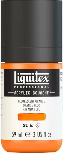Liquitex Professional Acrylic Gouache fluorescent orange, 59ml