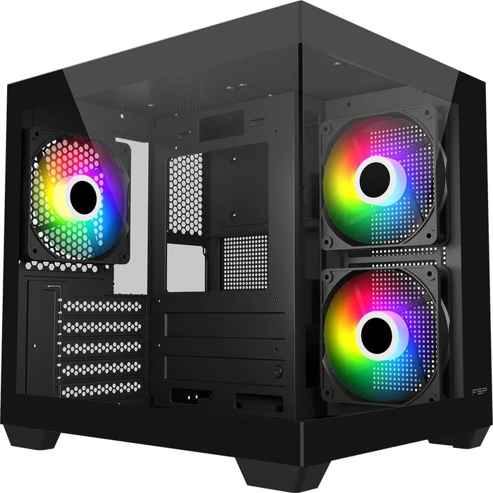 FSP S140-BA Black, Glasfenster