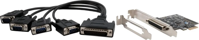 Exsys 4x seriell RS232, PCIe x1