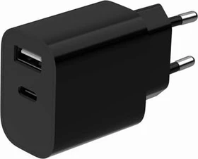 Gembird Universal-USB-Ladegerät mit 2 Anschlüssen (A+C) 2.4A schwarz