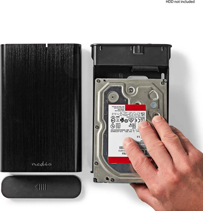 Nedis Festplattengehäuse, 3.5", USB-C 3.0