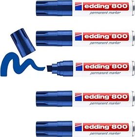 edding 800 Permanentmarker blau, 5er-Pack